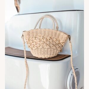 Our Nina Ivory Woven Handbag New with tags. NWT.